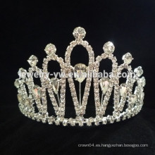 Venta al por mayor accesorios del pelo belleza cristal princesa corona diadema